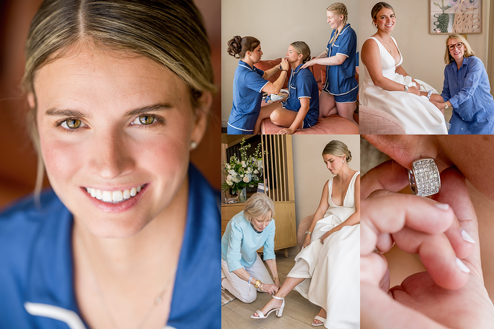 Bride getting ready with family and bridesmaids for her luxury wedding at The Boca Raton.