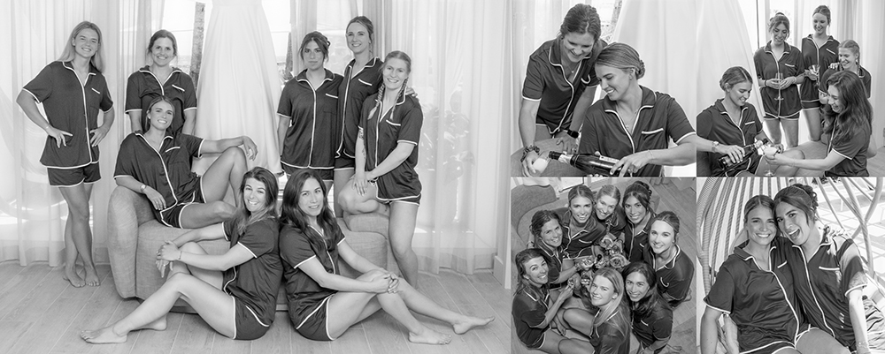 Katie celebrating with her bridesmaids while getting ready for her wedding at The Boca Raton.