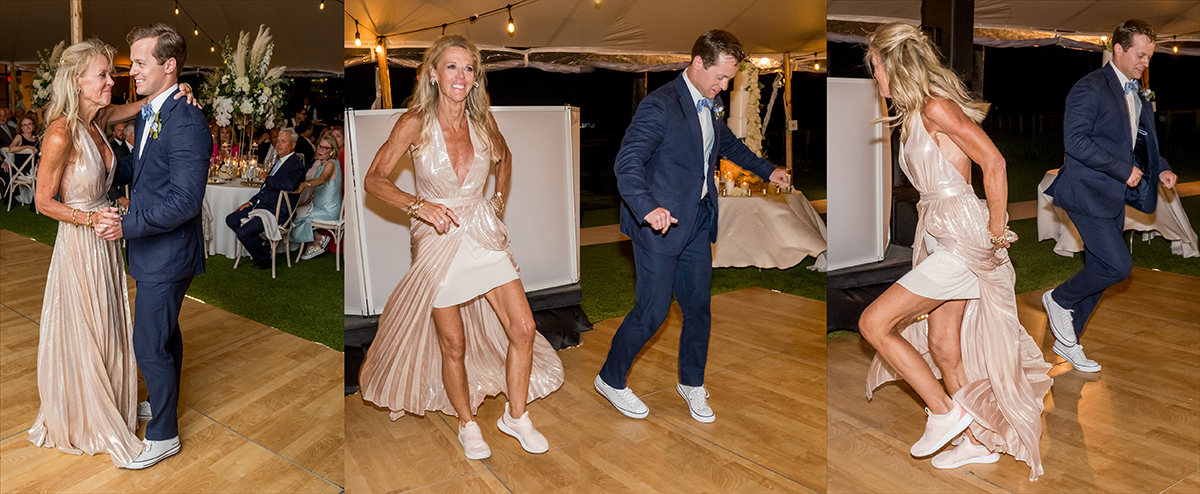 Mother-son dance at The Boca Raton wedding that starts slowly before Jack and his mother break into an energetic dance.